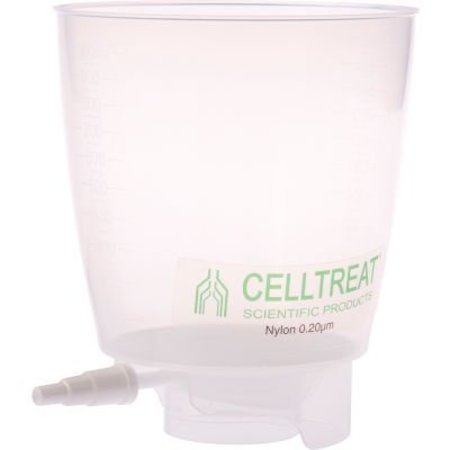 CELLTREAT SCIENTIFIC PRODUCTS CELLTREAT 1000mL PP Bottle Top Filter, Nylon Filter, 0.20m, 90mm, Non-Sterile, 12/PK 229738